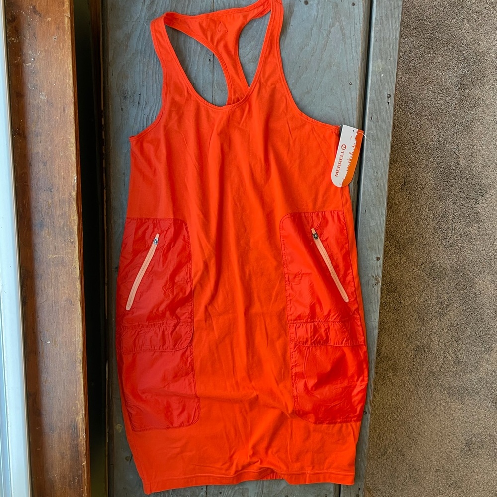 Merrell Orange Racerback Tank Dress